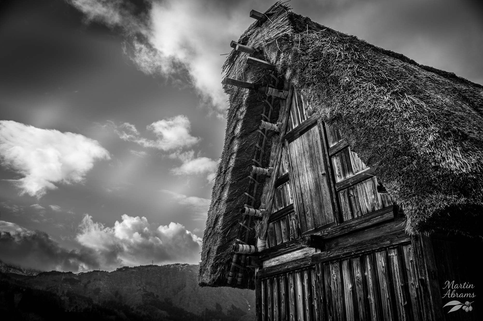 Black and white picture of single house